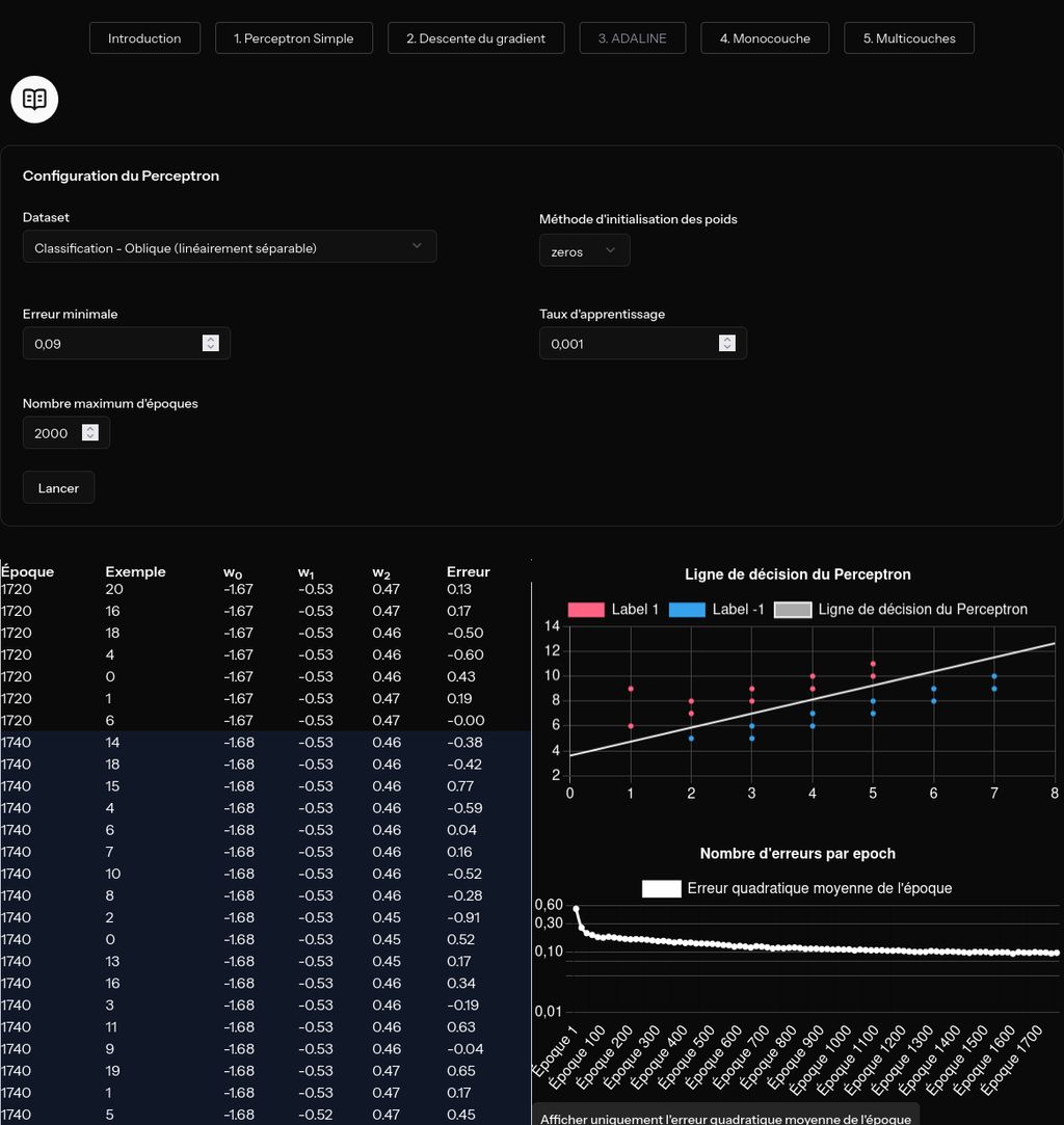 Prévisualisation de PerceptronViewer